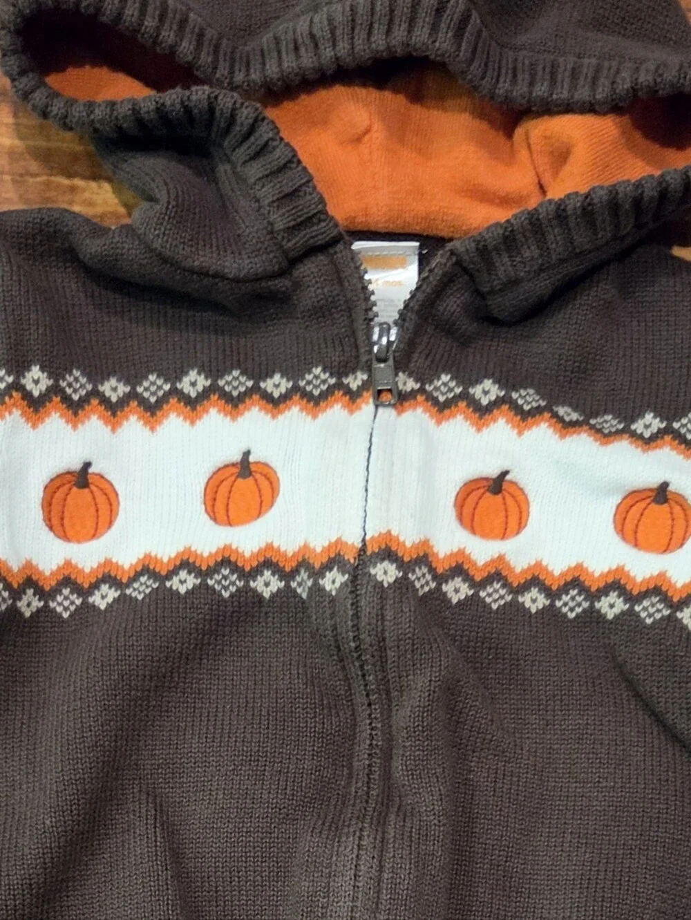 Gymboree EUC 18-24 Pumpkin Sweater Hoodie, Windpants, Long Sleeve Top and Socks
